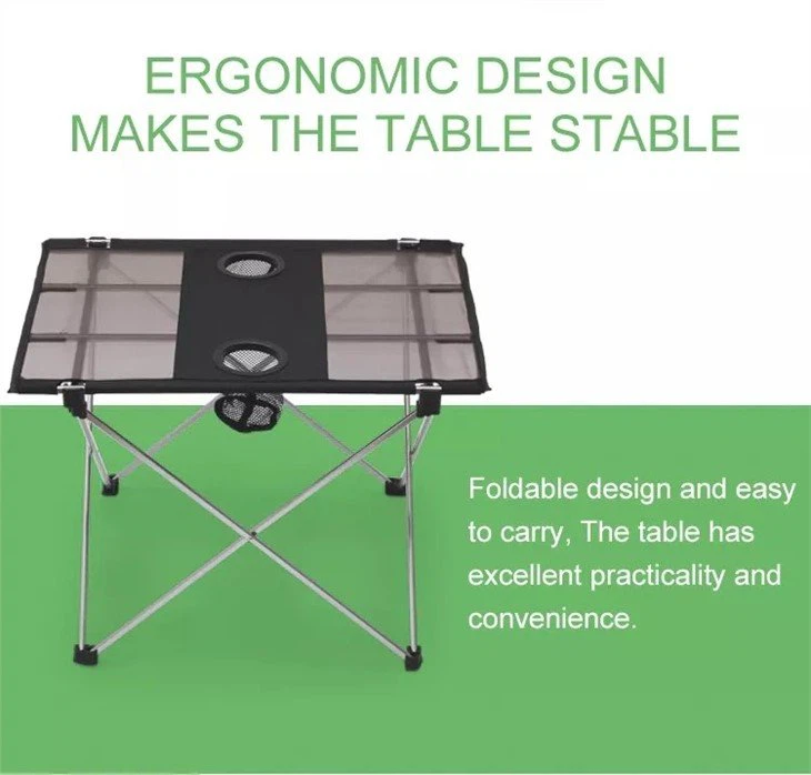 Portable Folding Table With Cup Holders-4